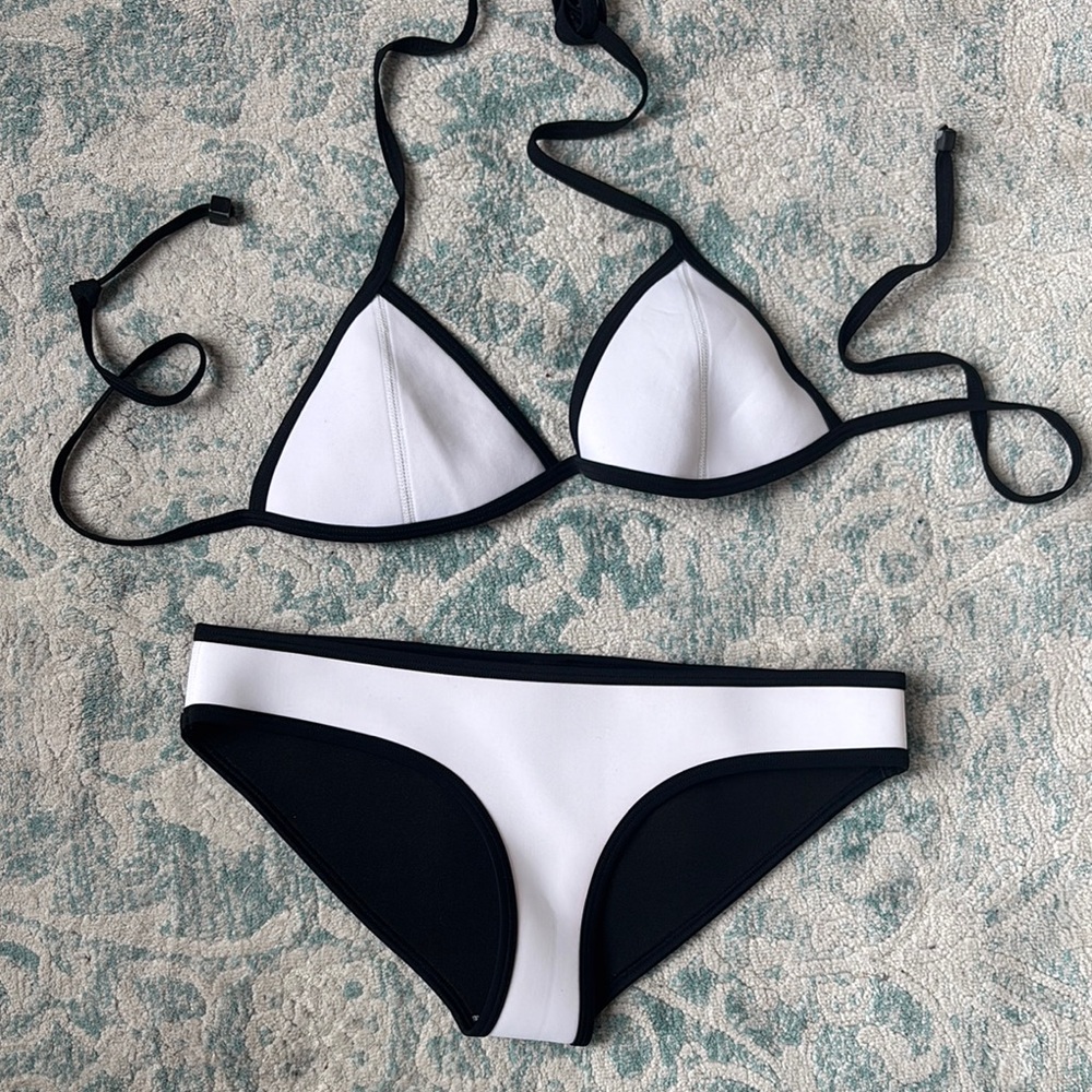 Triangl Swimwear Black and White Bikini Minimalist Design